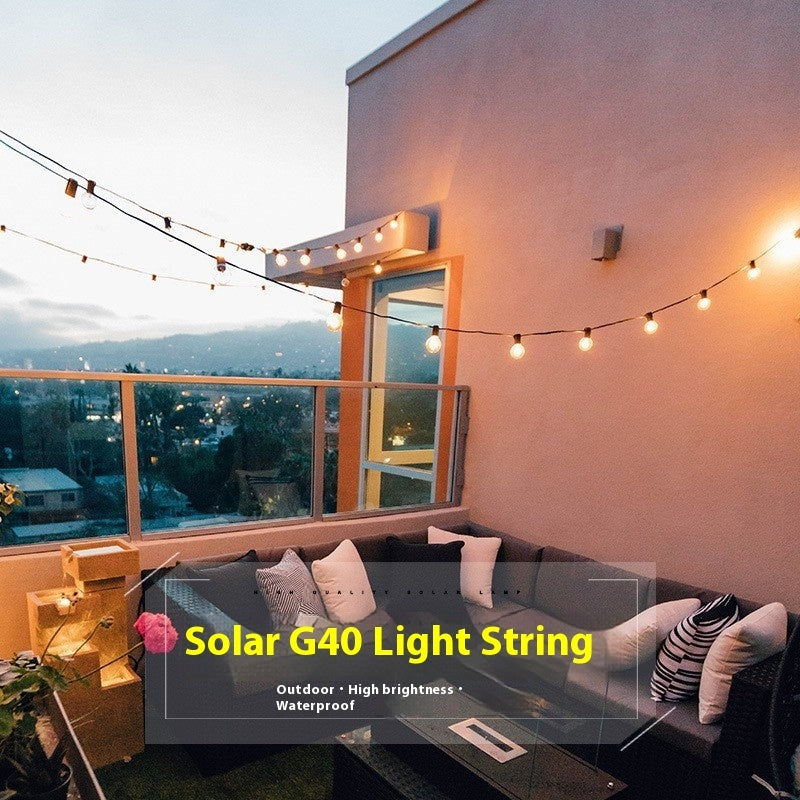 Guirnalda Atardecer: Luces Solares de Época para Jardines con Alma