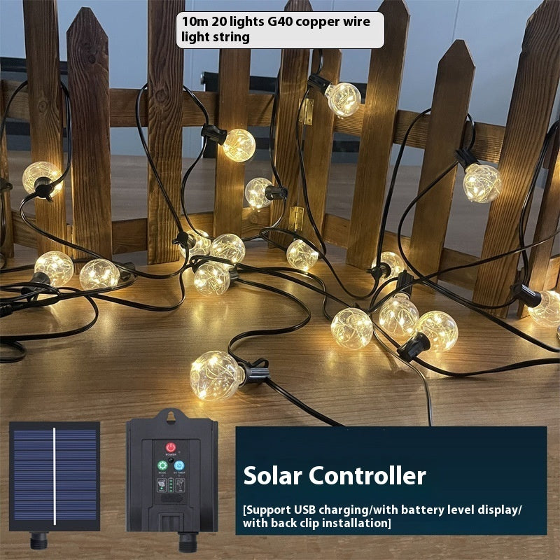 Guirnalda Atardecer: Luces Solares de Época para Jardines con Alma