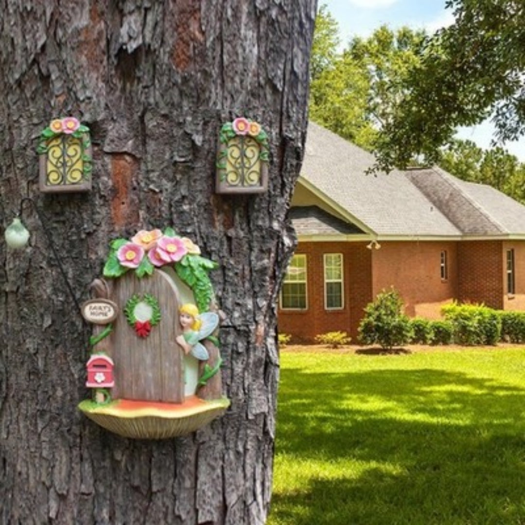 Portal de los Sueños: Set de Puerta y Ventanas de Hadas para Árboles