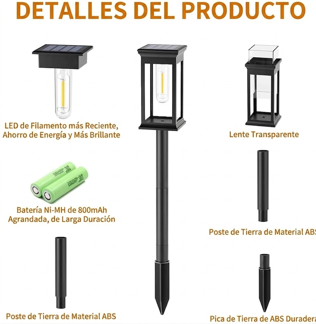 Destello Estelar: Estaca Solar de Filamento Cálido